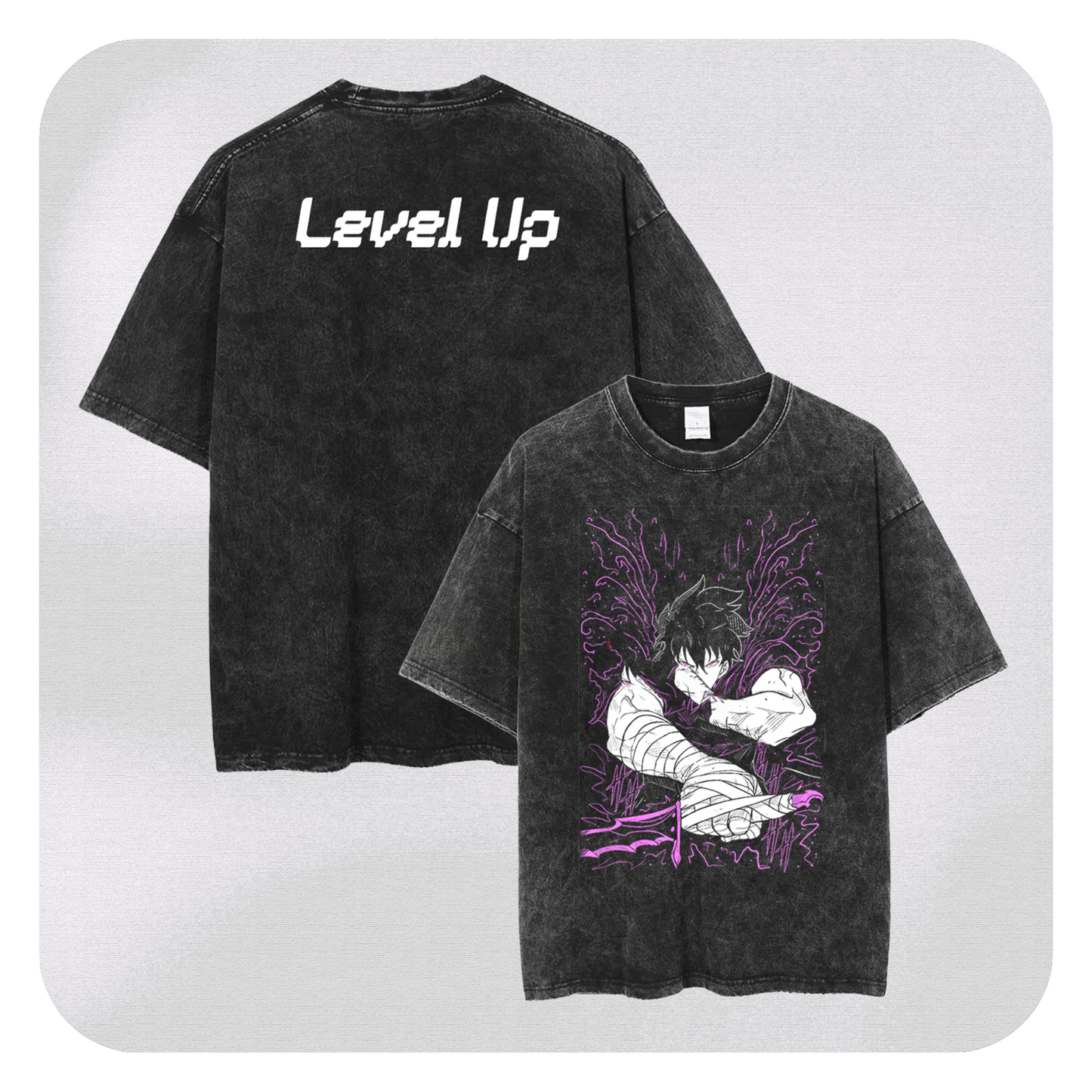 LEVEL UP JIN WOO VINTAGE OVERSIZE TEE