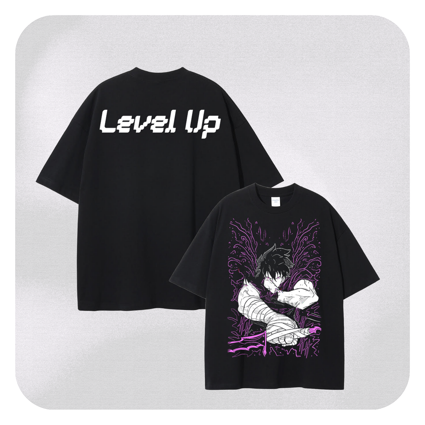LEVEL UP JIN WOO VINTAGE OVERSIZE TEE