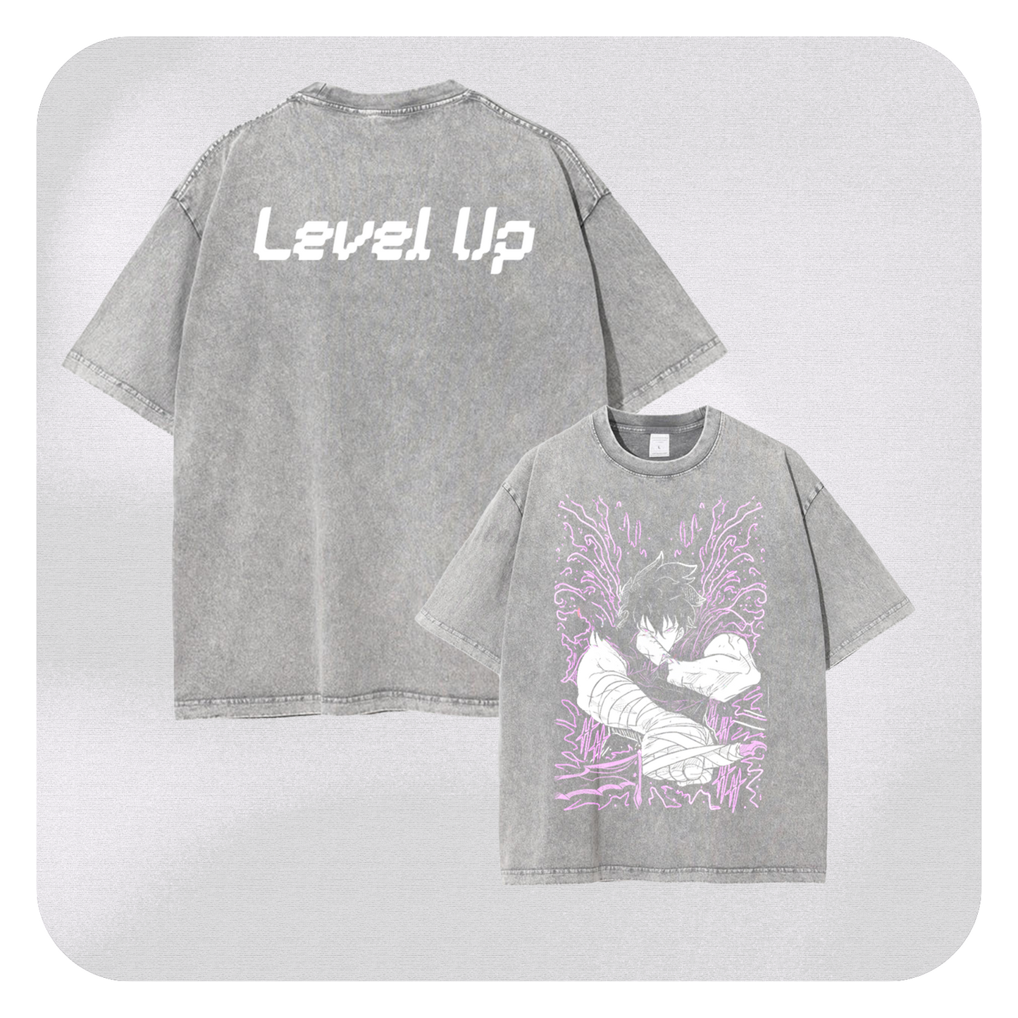 LEVEL UP JIN WOO VINTAGE OVERSIZE TEE