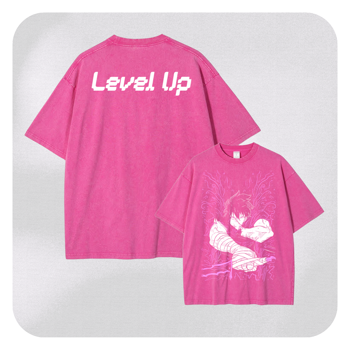 LEVEL UP JIN WOO VINTAGE OVERSIZE TEE