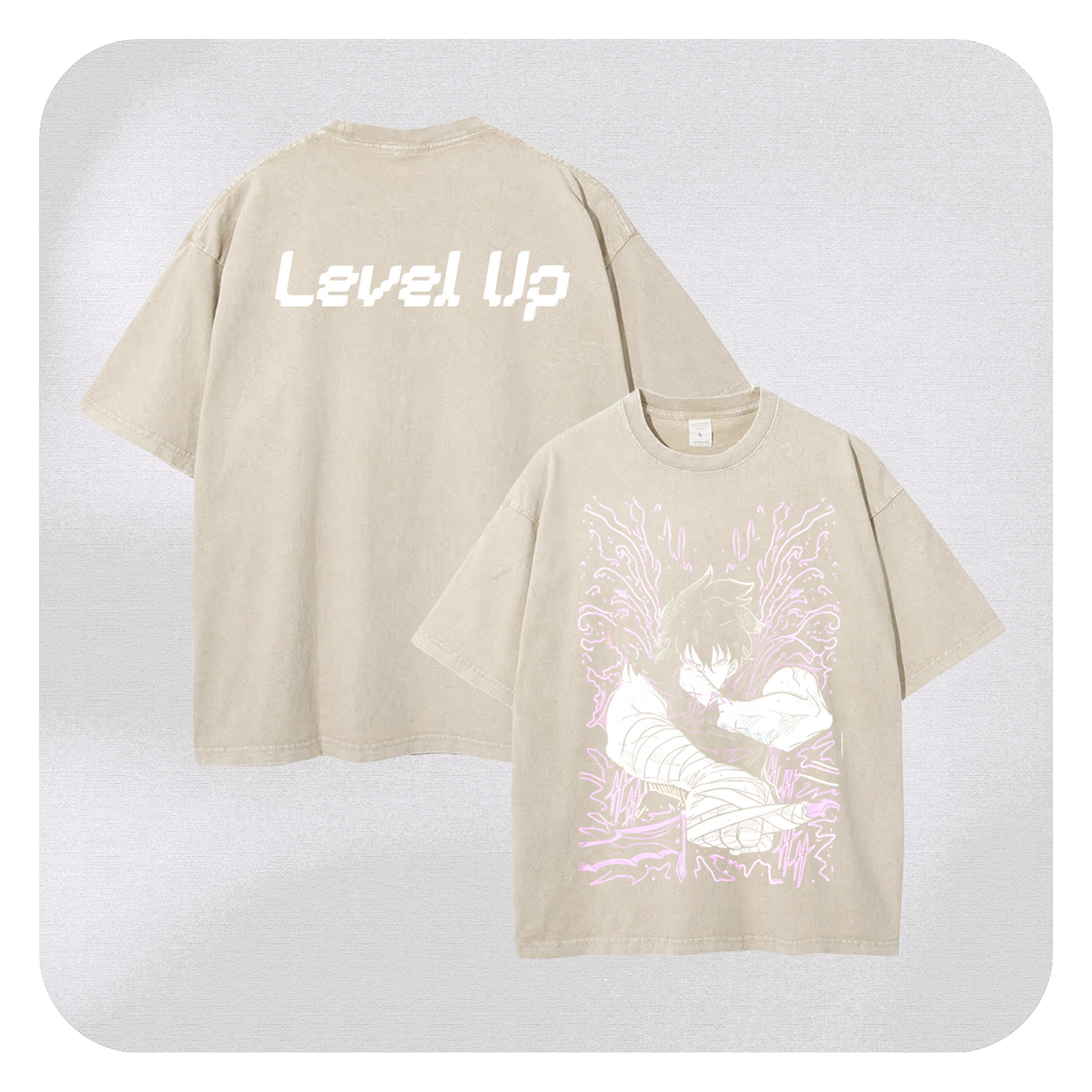 LEVEL UP JIN WOO VINTAGE OVERSIZE TEE