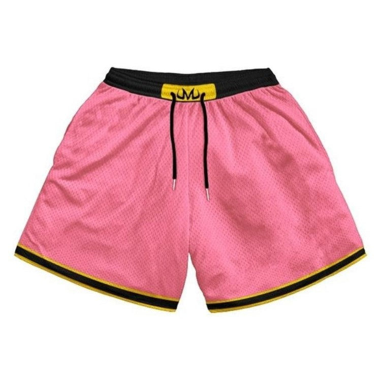 These shorts look like they could be inspired by the character Majin Buu from the Dragon Ball series.