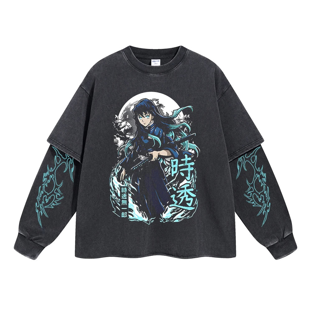 Muichiro Tokito Vintage Double Sleeve T-shirt