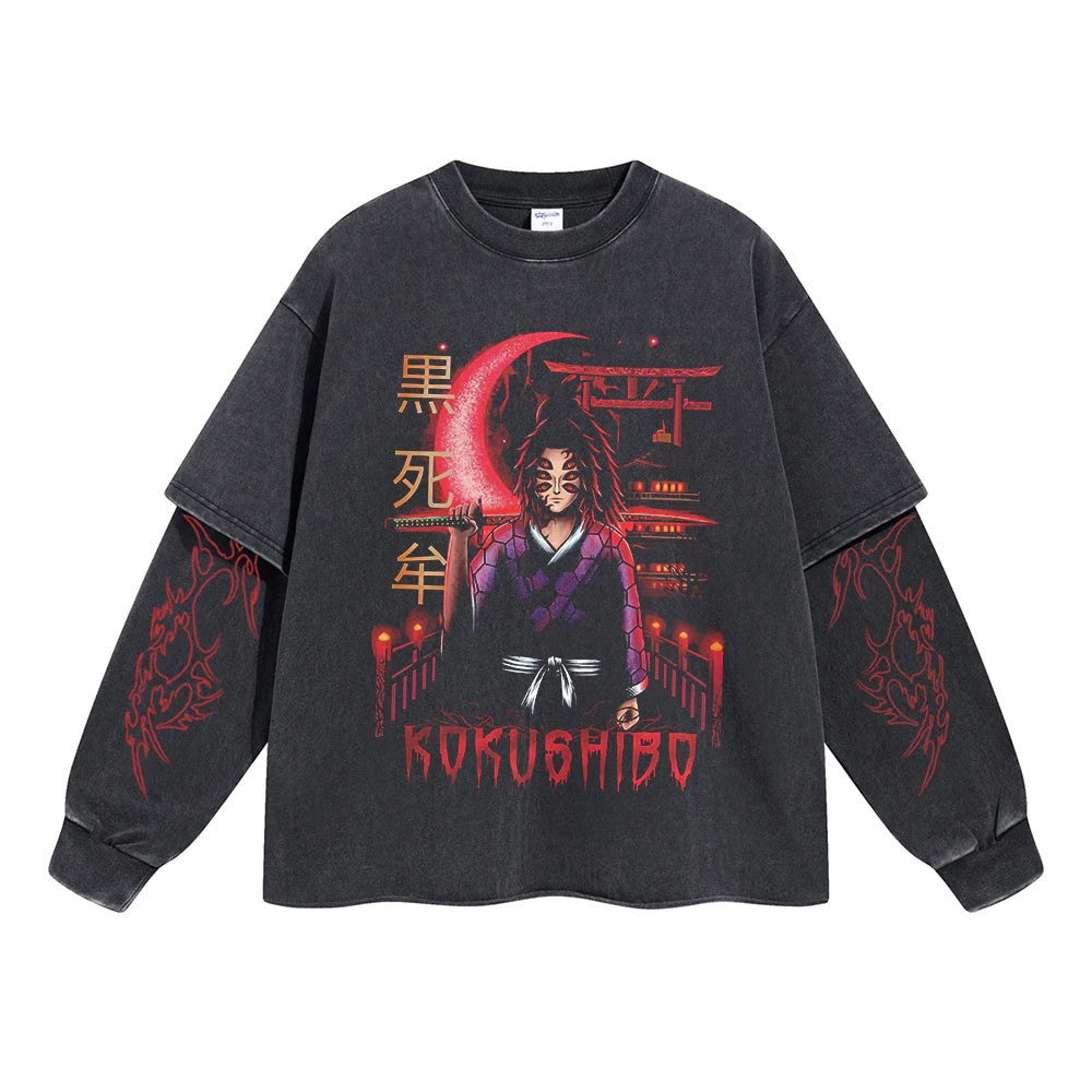 Kokushibo Vintage Double Sleeve T-shirt