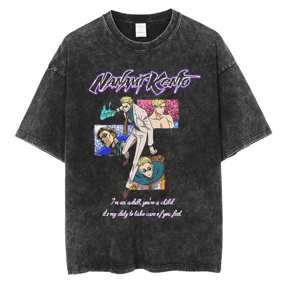 Nanami Kento "Salaryman Sorcerer" Vintage T-shirt #04