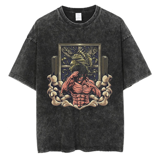 Attack Titan X Wall Sina "Breaking Through" Vintage T-shirt