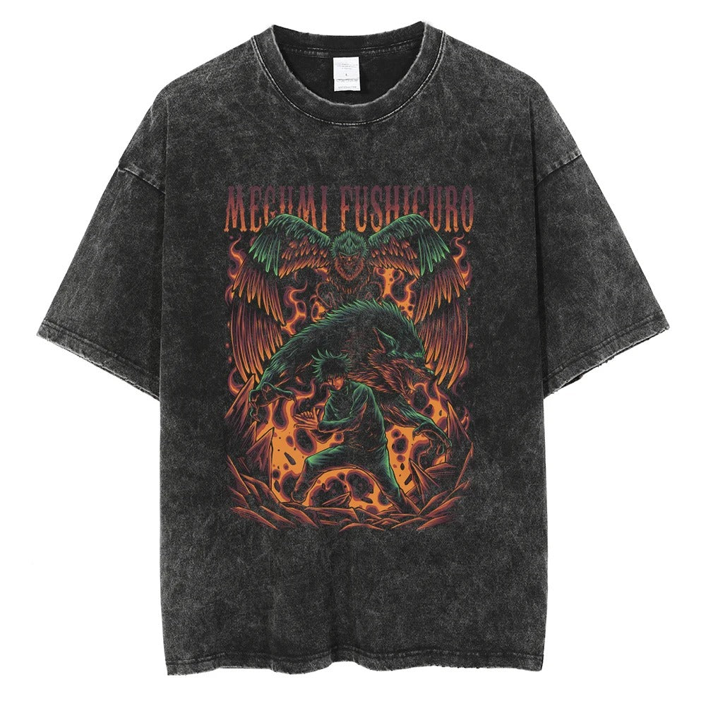 Megumi Fushiguro "Divine Dogs" Vintage T-shirt #02