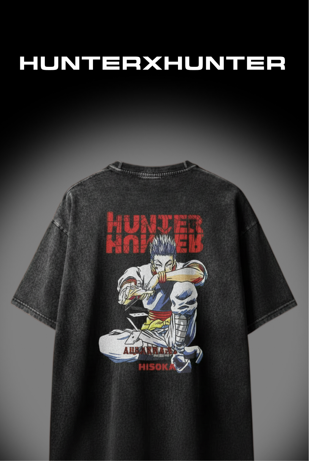 Hunter x Hunter logo representing Skaiiyprints' collection of vintage t-shirts, hoodies, figures, and accessories for devoted anime fans.