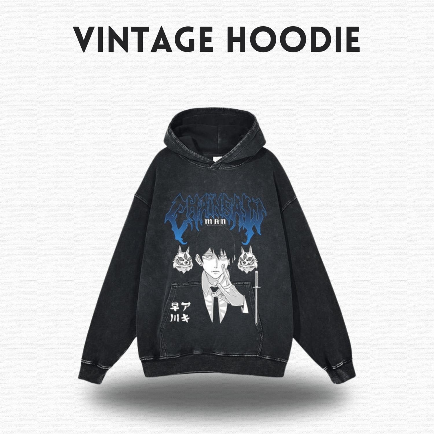 Chainsaw Man Vintage Hoodies - SkaiiyPrints