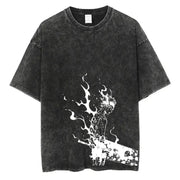 Black Clover "Asta White Flame" Acid Wash T-Shirt