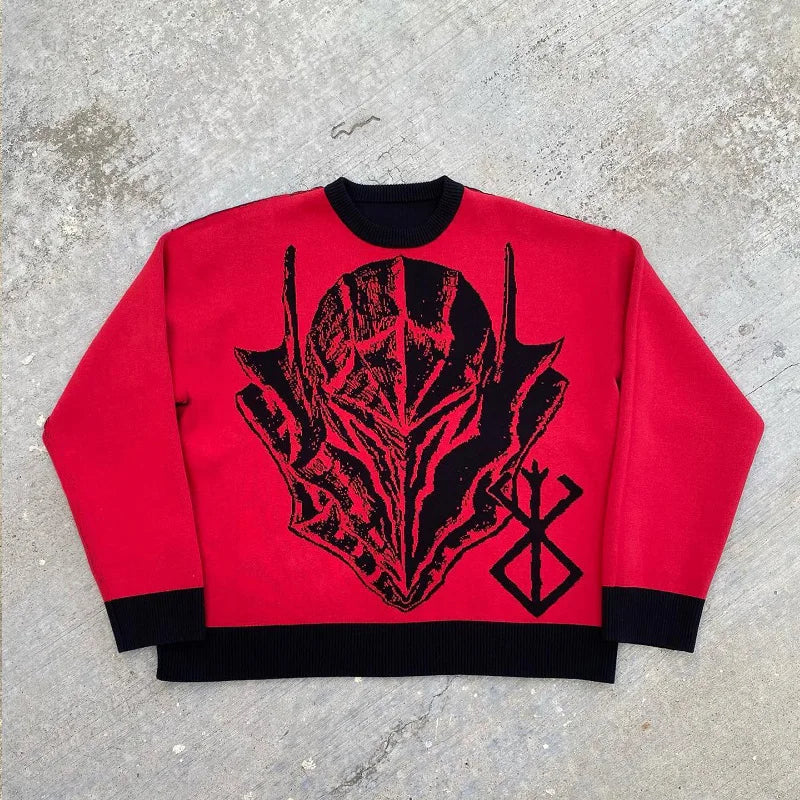 Guts "The Black Swordsman" Loose Knit Sweater