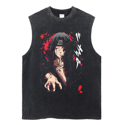 Itachi Uchiha "Crow Master" Vintage Tank Top