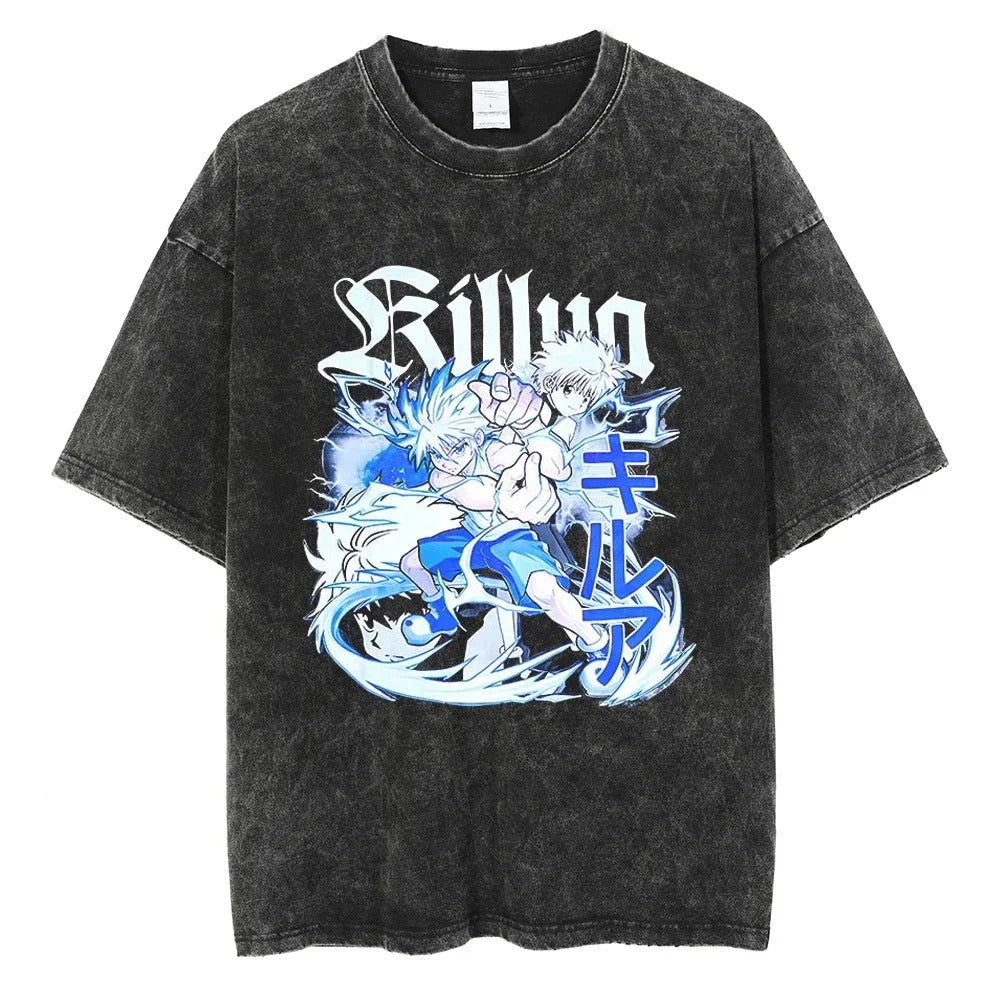 Killua Zoldyck "Godspeed Mode" Vintage Oversize Tee #02
