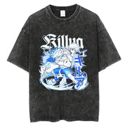 Killua Zoldyck "Godspeed Mode" Vintage Oversize Tee #02