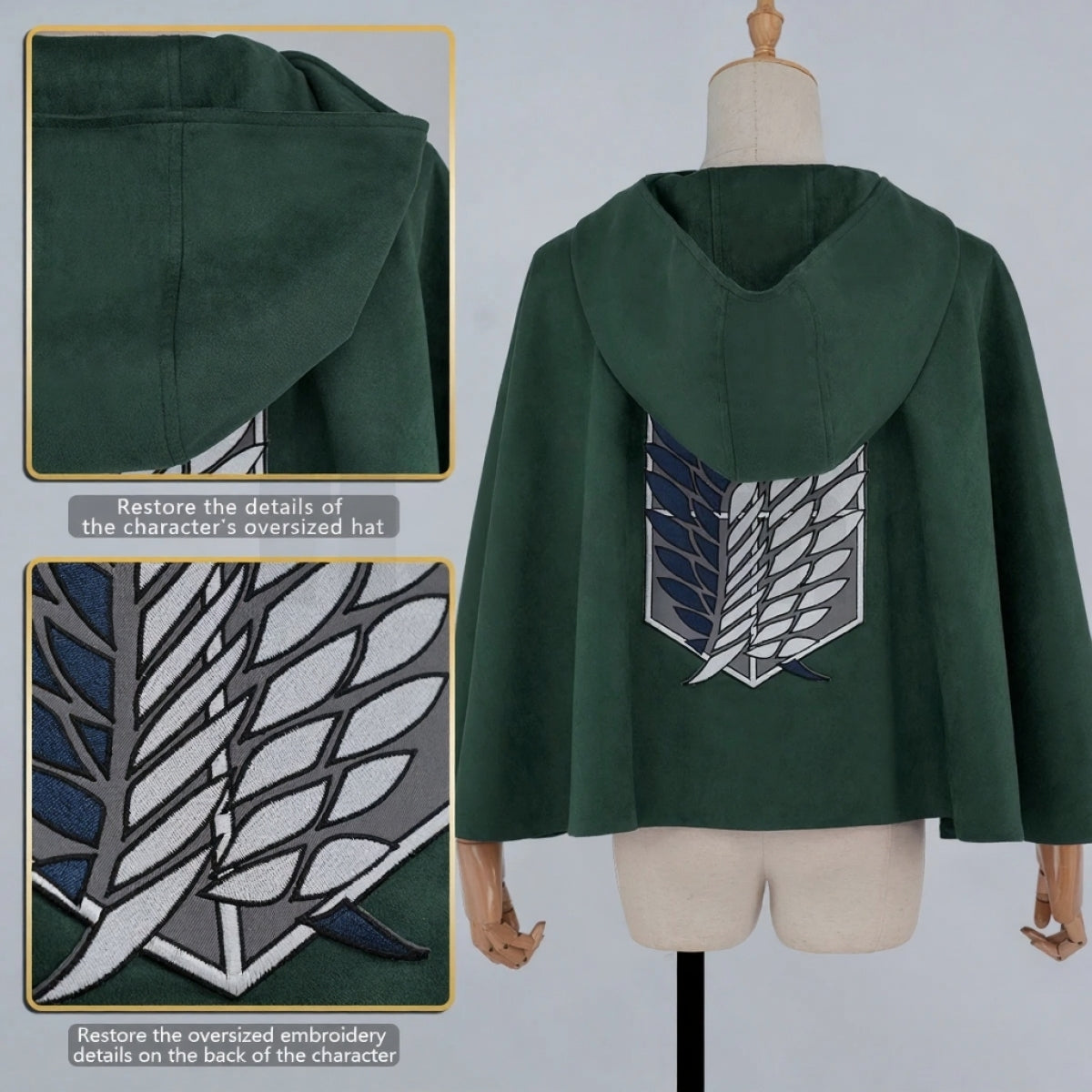 Levi Ackermann Aufklärungstrupp Umhang – Attack on Titan