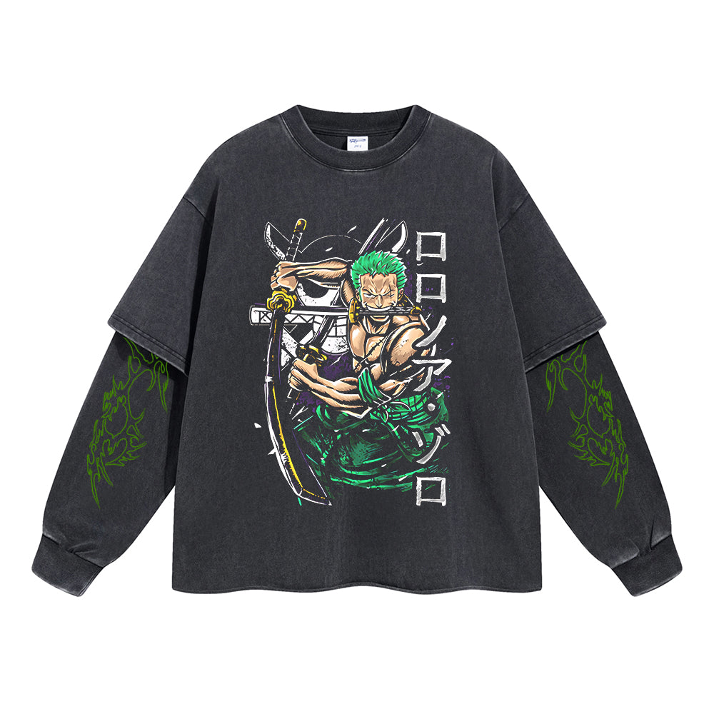 Roronoa Zoro Doppelärmel-T-Shirt