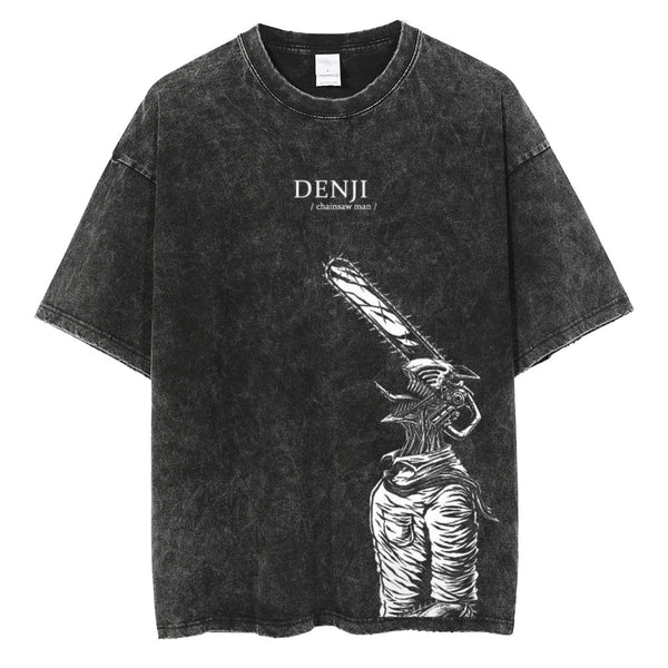 Denji "Chainsaw Devil Hybrid" Vintage Oversize Tee