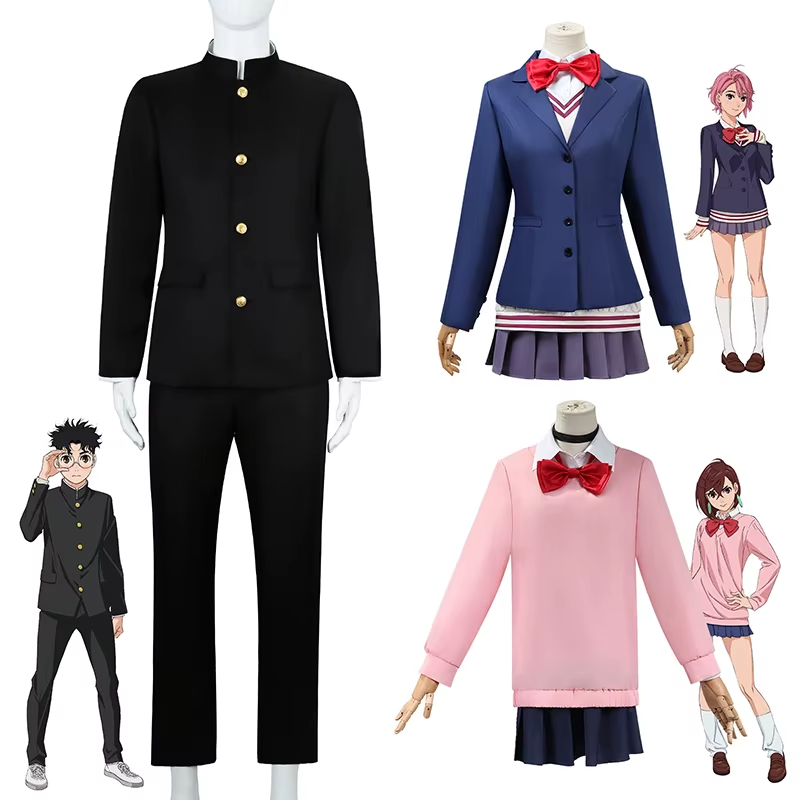 Dandadan Komplettes Cosplay Okarun, Momo, Shira