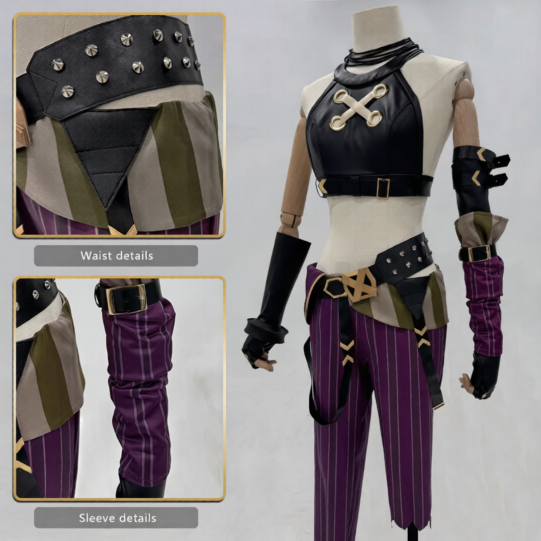 Jinx Offizielles Arcane Cosplay Kostüm-Set
