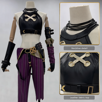 Jinx Offizielles Arcane Cosplay Kostüm-Set