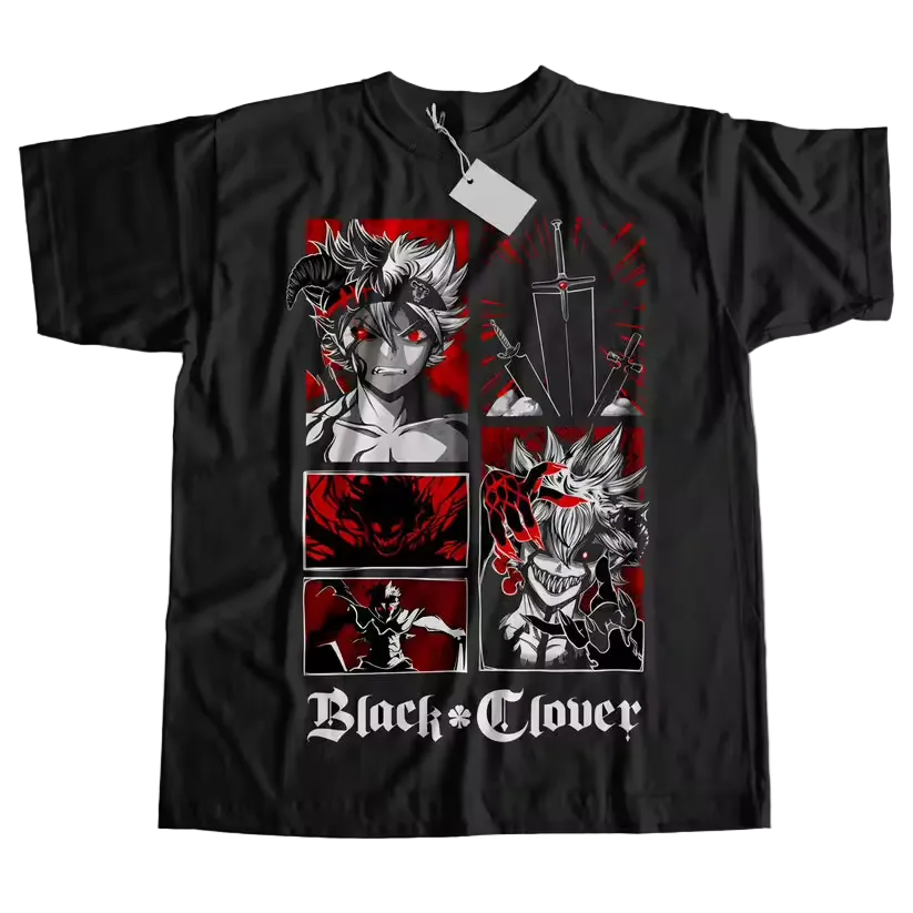 Black Clover Asta Devil Form T-Shirt Manga Panel Graphic Tee