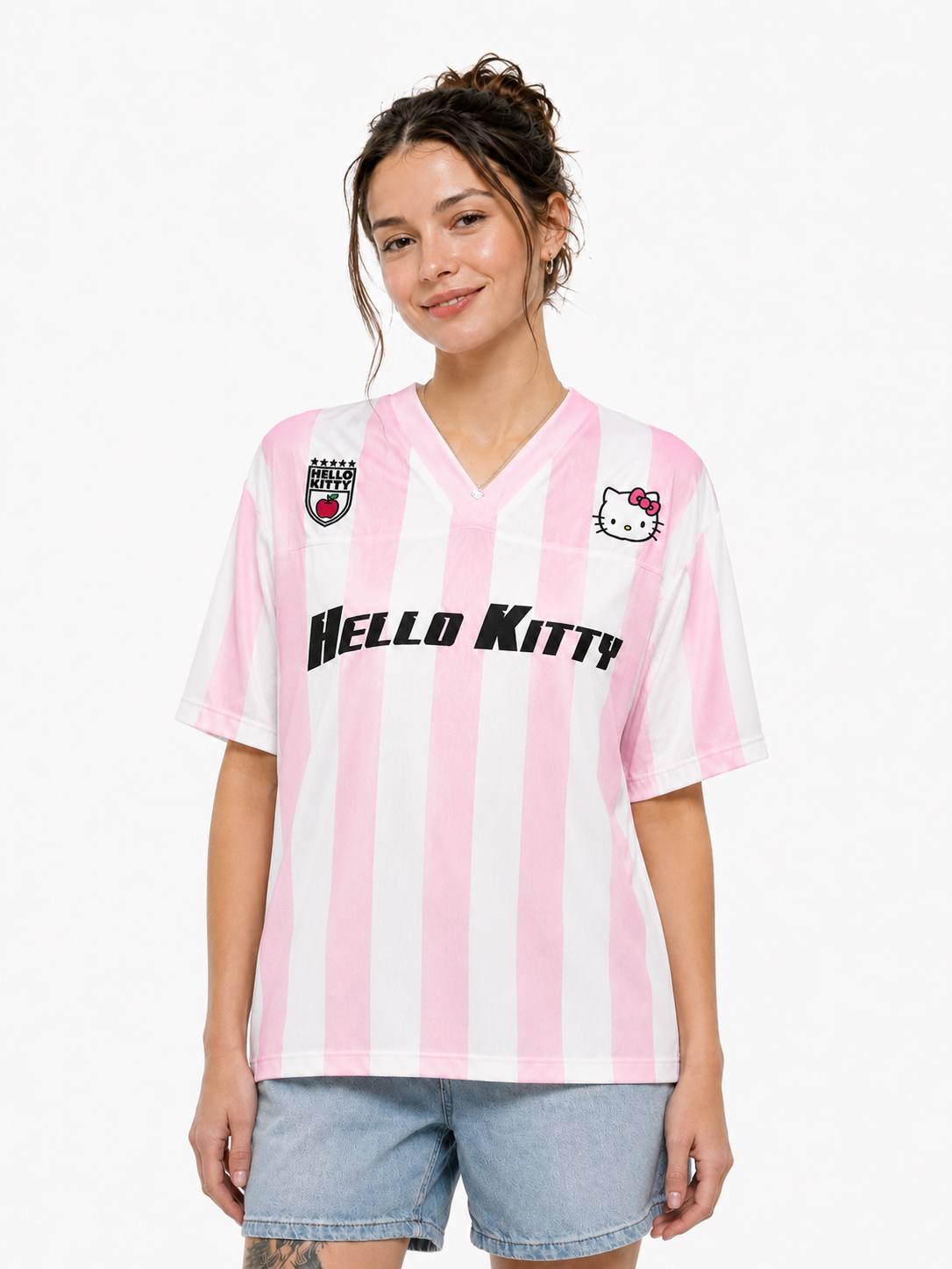 Pink Kitty Anime Soccer Jersey