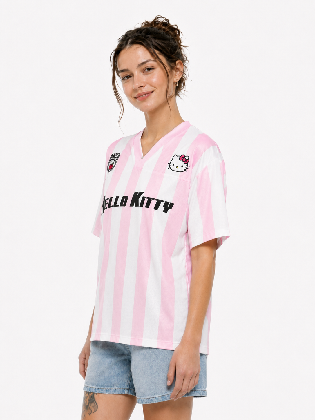 Pink Kitty Anime Soccer Jersey