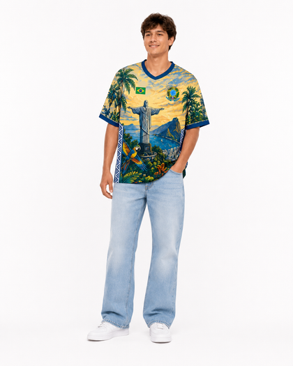 Brazil Graphic Soccer Jersey