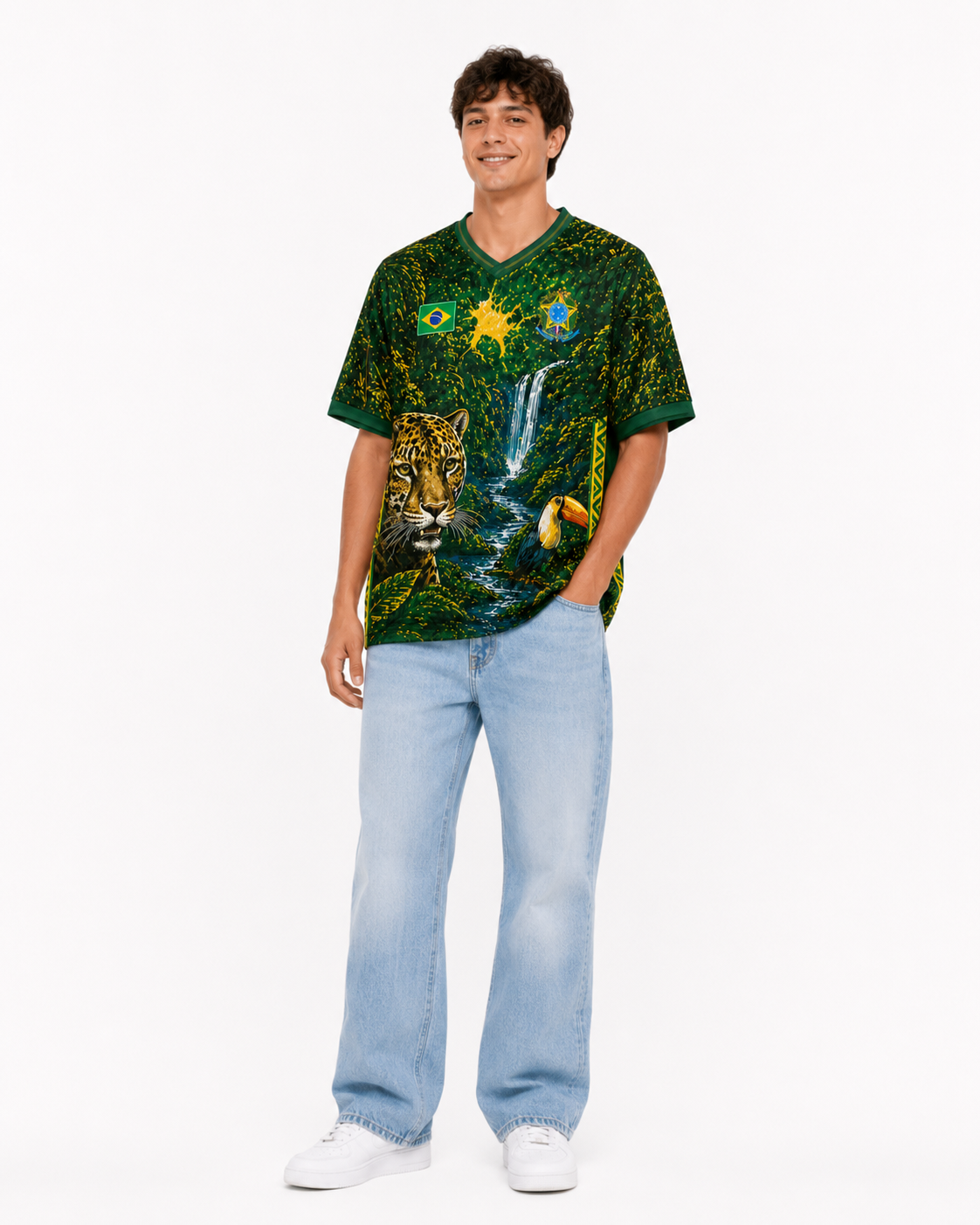 Brazil Graphic Soccer Jersey