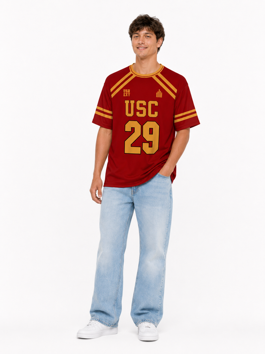 Foxhole Court Red Lacrosse Jerseys