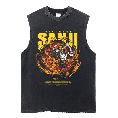 Sanji "Black Leg" Vintage Tank Top