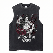 Débardeur "Yami Dark Magic" Black Clover coupe délavée