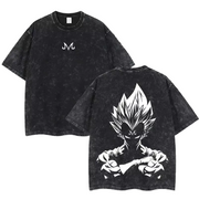 Majin Vegeta Oversized Acid Wash Tee | Anime Streetwear