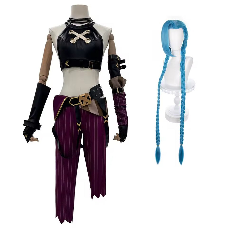 Jinx Cosplay + Perücke
