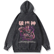 Sweat à capuche délavé "Yami Purple Aura" Black Clover