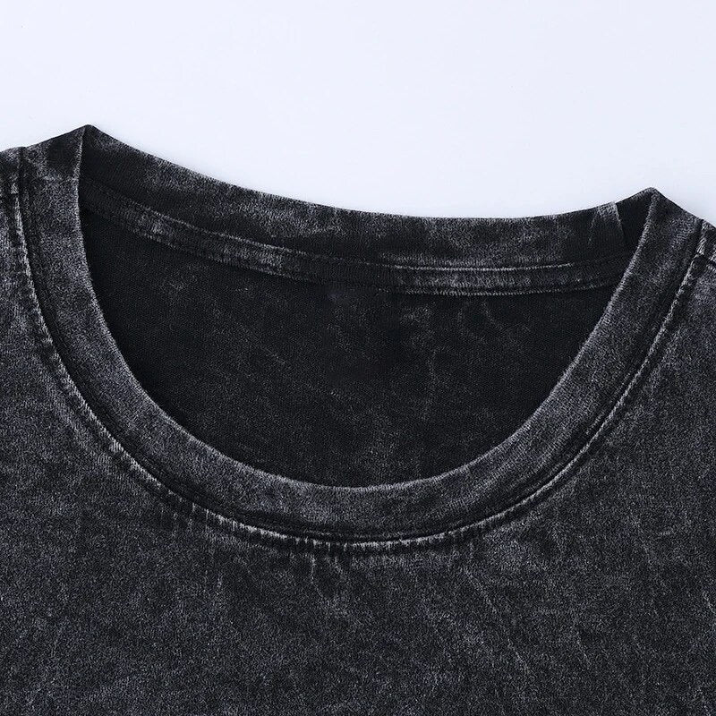 Black Clover "Asta Shadow" Acid Wash T-Shirt (Front & Back)