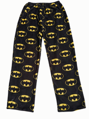 Schwarze Batman-Logo-Pyjamahose für Paare