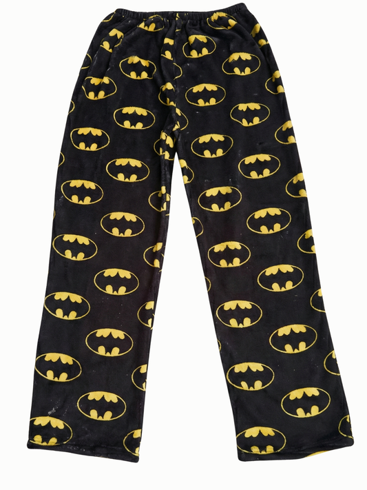 Black Batman Logo Pajama Pants for Couples