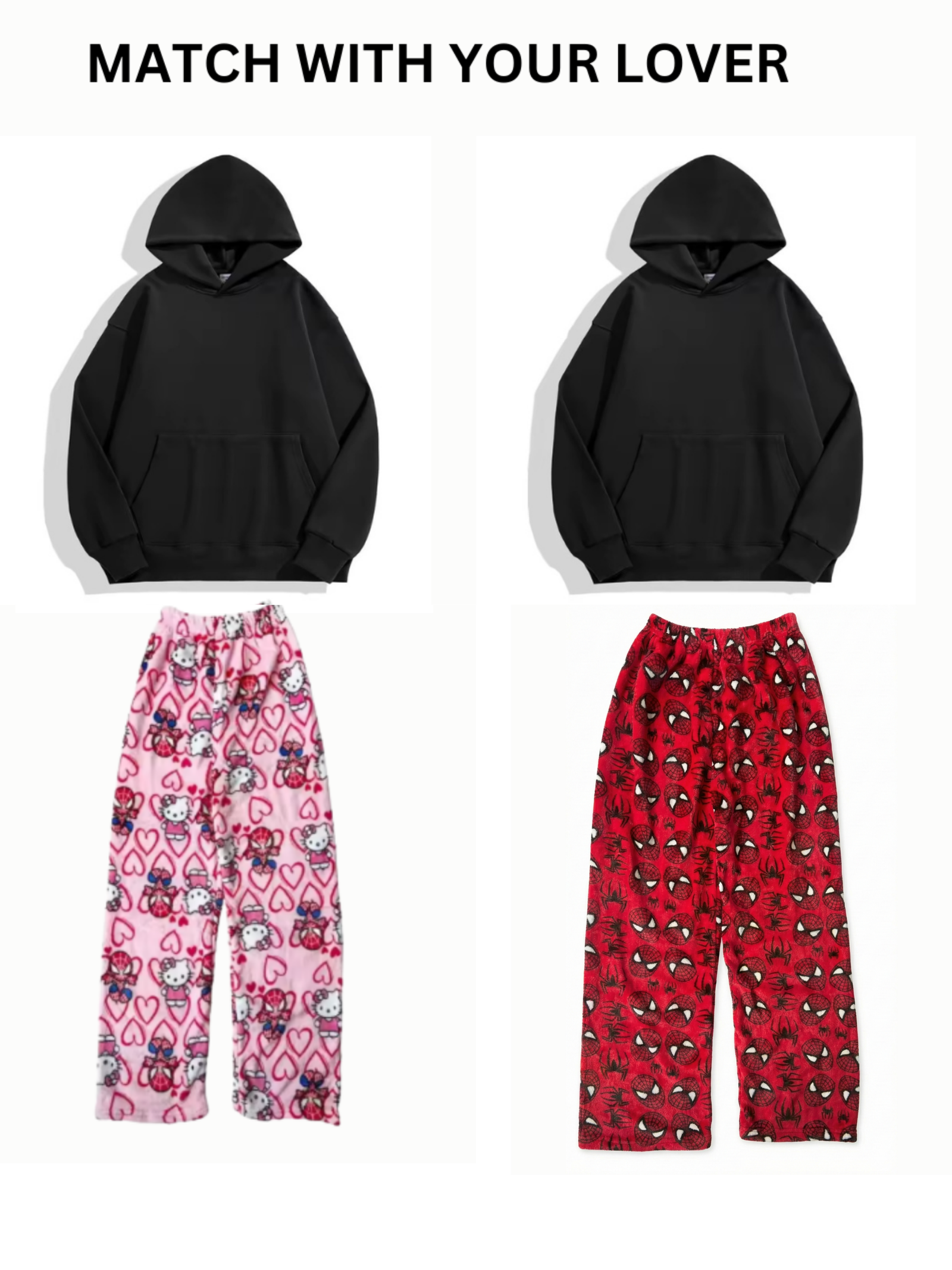 Rote Spiderman Pyjamahosen für Paare