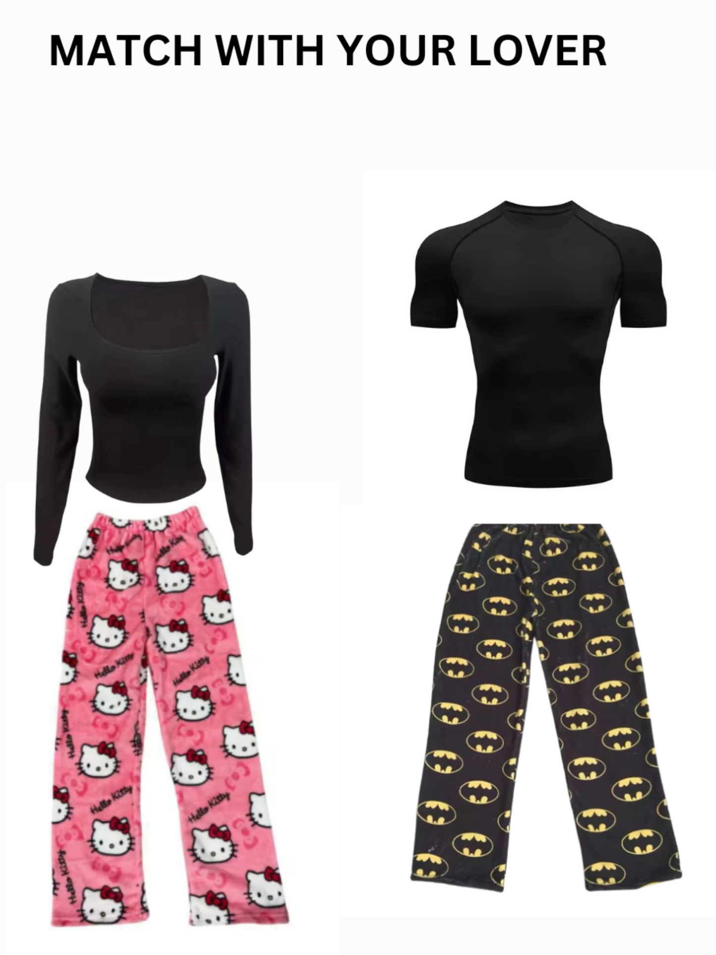 Pink Hello Kitty Pajama Pants Couples