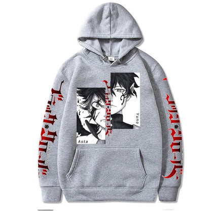 Black Clover "Asta & Yuno Red Split" Streetwear Hoodie
