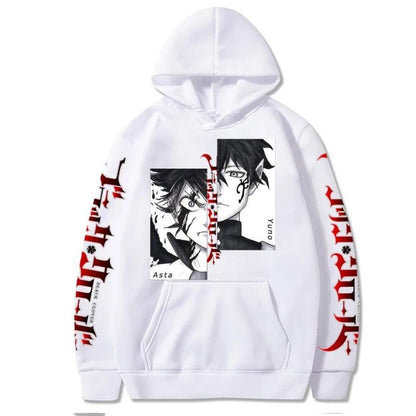 Black Clover "Asta & Yuno Red Split" Streetwear Hoodie