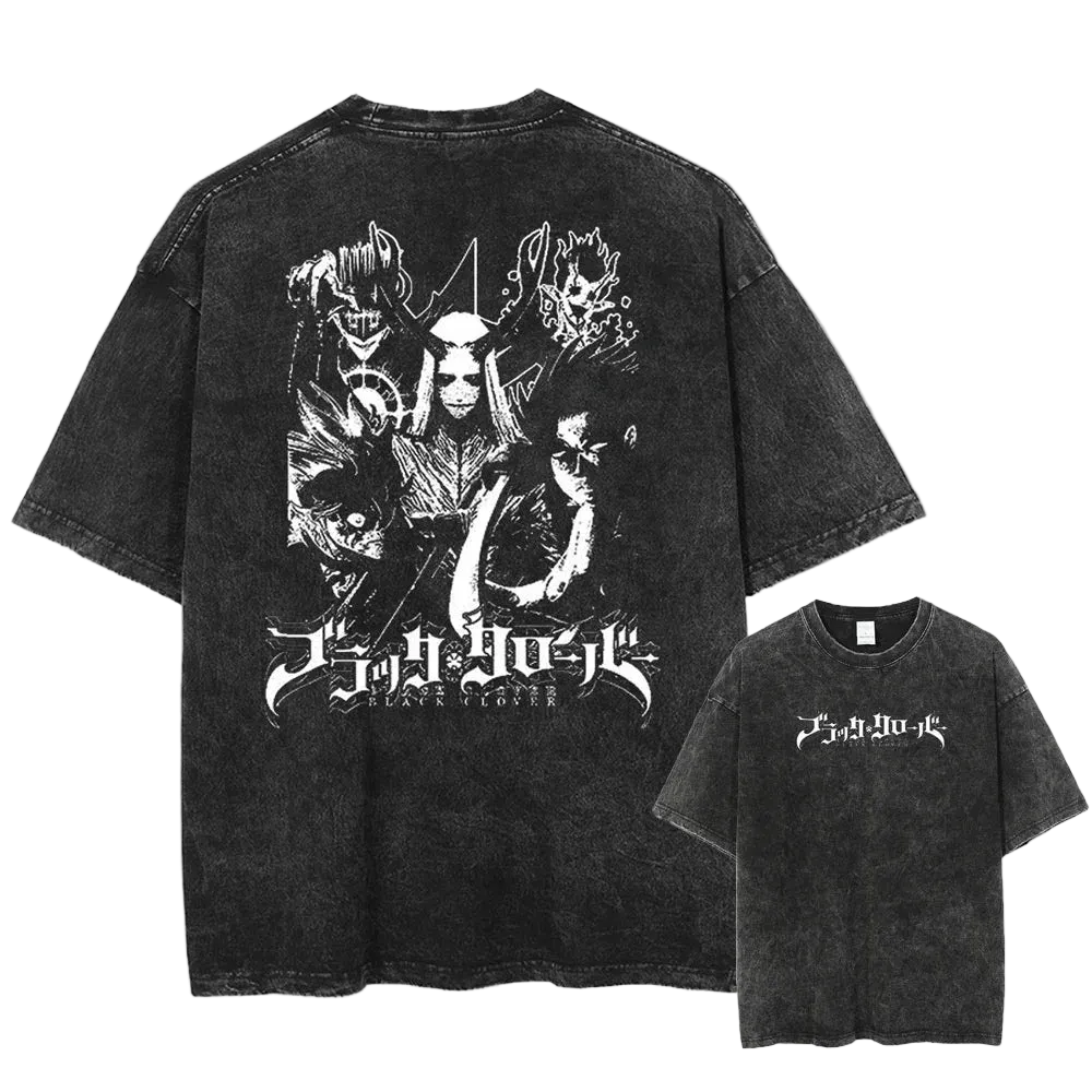 Black Clover "Dark Triad" Acid Wash T-Shirt