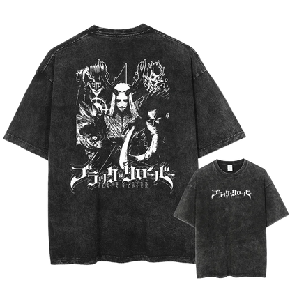 Black Clover "Dark Triad" Acid Wash T-Shirt