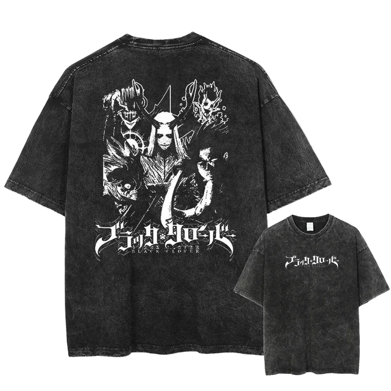 Black Clover "Dark Triad" Acid Wash Tee