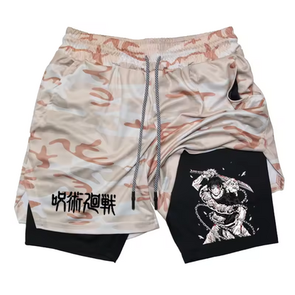 JJK Double Layer Gym Shorts