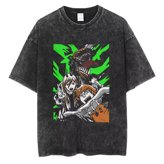 CHAINSAW MAN  V4 VINTAGE OVERSIZE TEE