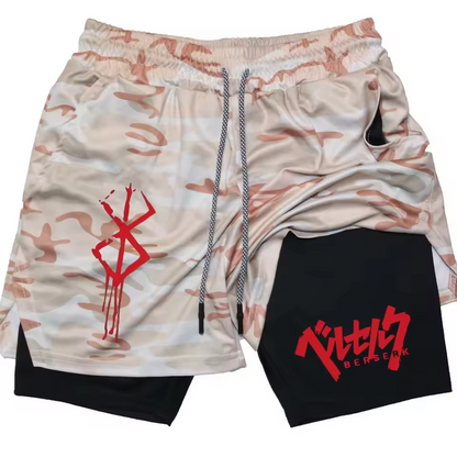 Berserk Double Layer Gym Shorts
