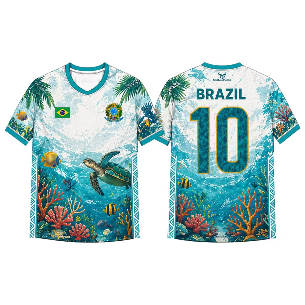 Brazil Graphic Soccer Jersey