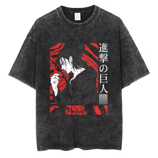 AOT EREN V3 VINTAGE OVERSIZE TEE